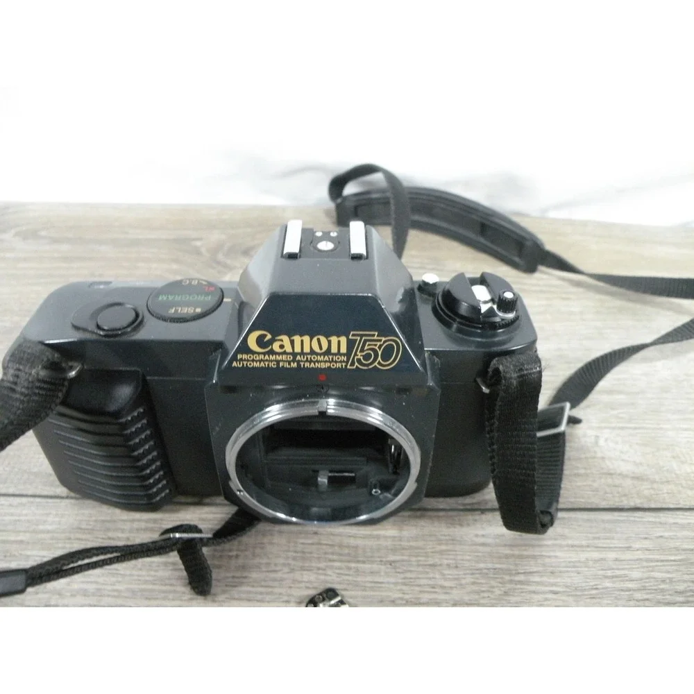 Canon T50 35mm SLR Film Camera Body Programmed Automation AS-IS Parts Repair